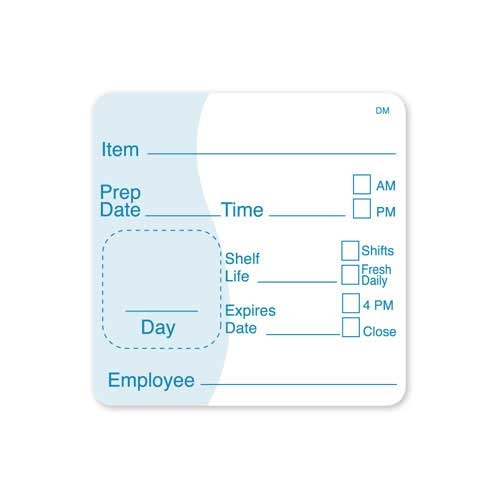 Daymark White Shelf Life Label -- 6000 per case