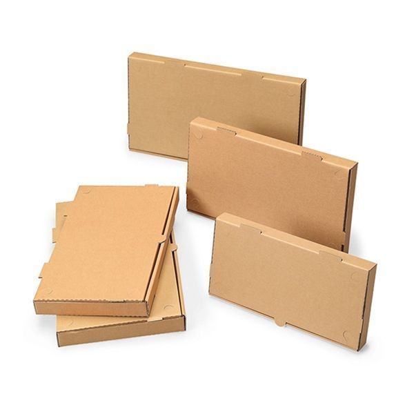 W Packaging Kraft Kraft 1.5 inch Deep B Flute Flatbread Pizza Box, 19.25 x 25.25 x 5.75 inch -- 50 per case.