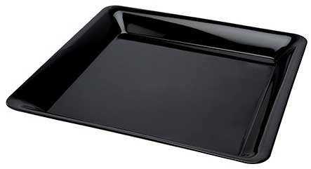 Fineline Black Polypropylene Square Platter, 14 x 14 inch -- 20 per case
