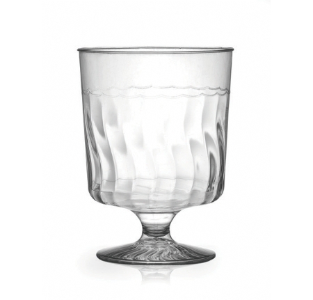 Fineline Settings Flairware Clear Plastic 1 Piece Wine Glass, 5.5 Ounce -- 240 per case