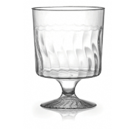 Fineline Settings Flairware Clear Plastic 1 Piece Wine Glass, 8 Ounce -- 240 per case