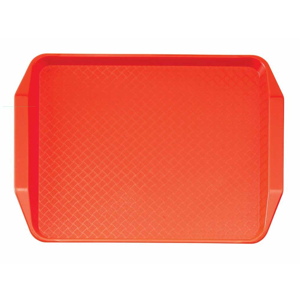 Cambro Orange Fast Food Tray with Handles, 12 x 17 inch -- 24 per case
