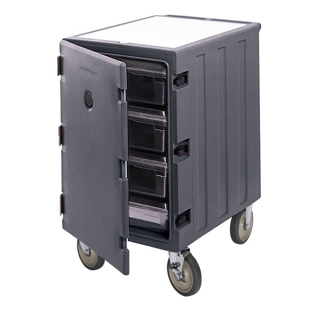 Cambro Non Electric Insulated Low Charcoal Gray Camcart for Food Storage Boxes with Security Package, 32 x 37 1/2 x 21 1/2 inch