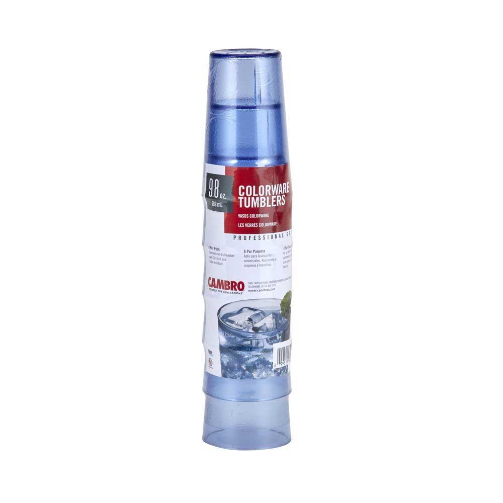 Cambro Colorware Slate Blue Multi Pack Tumbler, 20 Ounce Capacity -- 72 per case