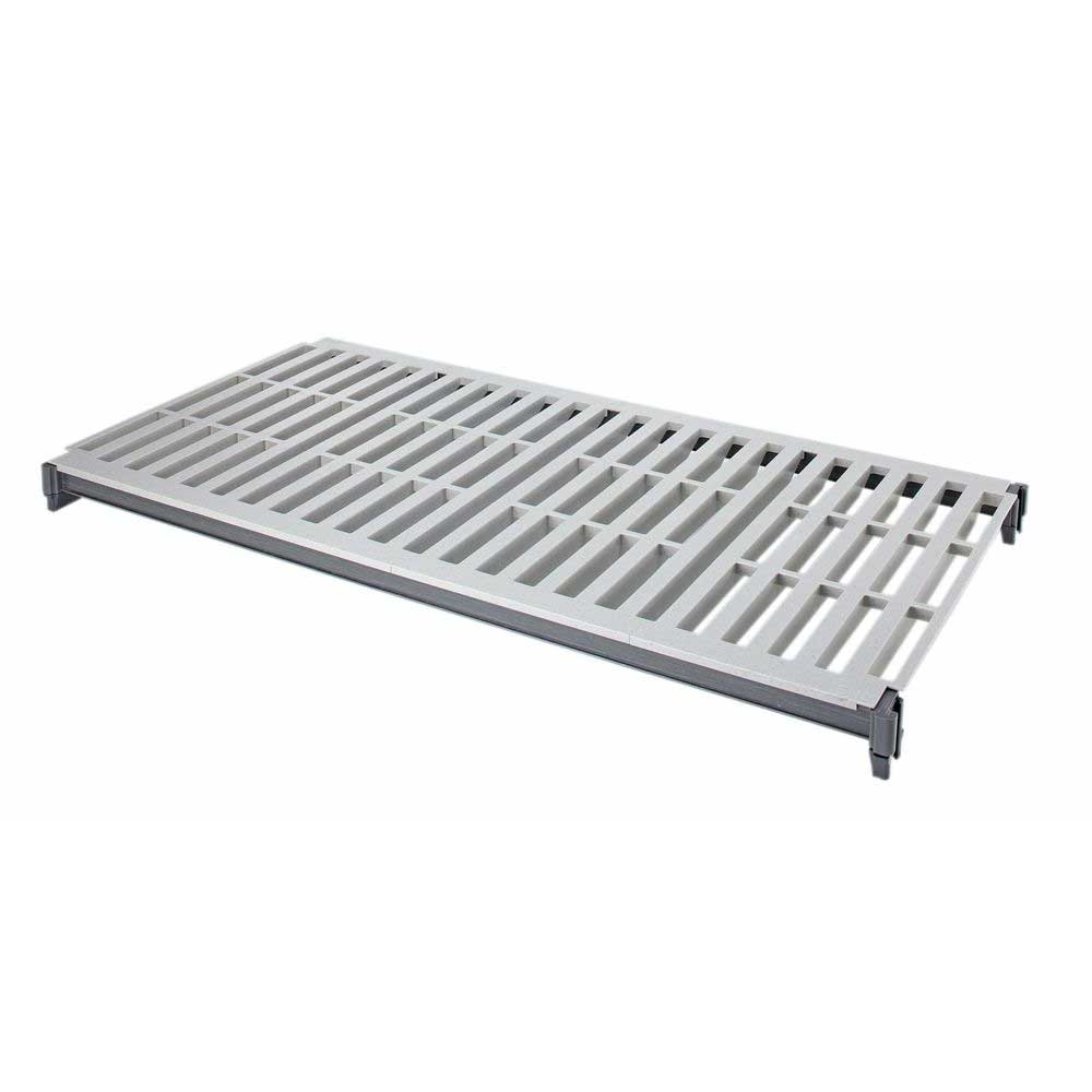 Cambro Camshelving Basics Plus Brushed Graphite Single Vented Shelf Kit, 18 x 42 inch