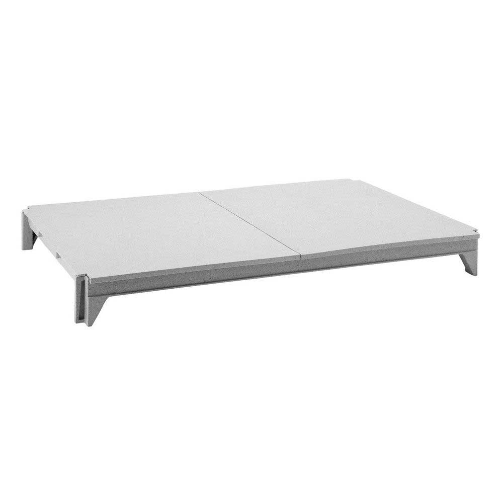 Cambro Camshelving Premium Speckled Gray 4 Solid Shelves Kit for Mobile or Stationary Unit, 21 x 42 inch