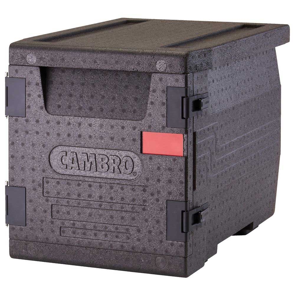 Cambro Cam GoBox Black Insulated Front Loading Food Pan Carrier, 25.2 x 17.3 x 18.7 inch