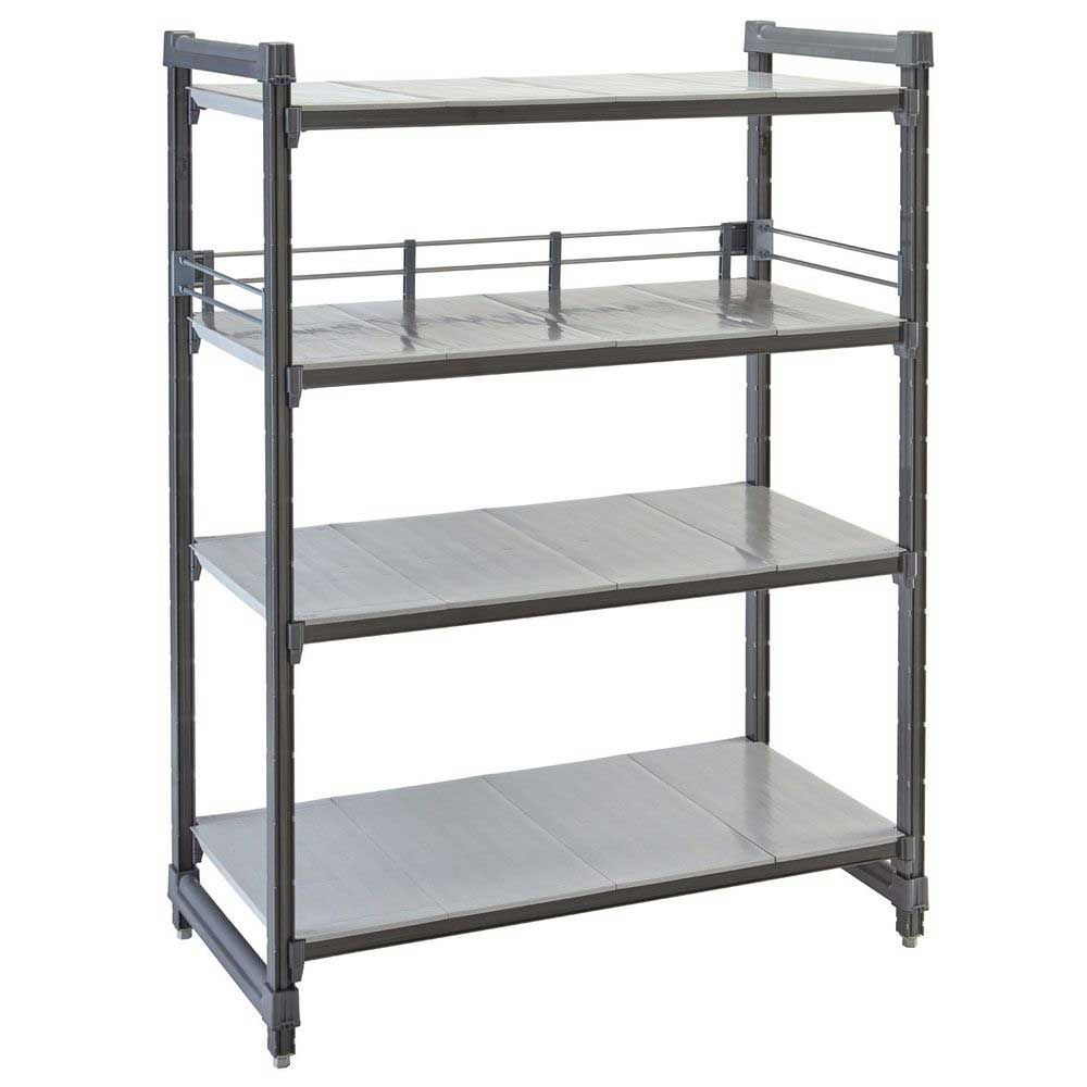 Cambro Camshelving Elements Soft Gray Three-Quarter Shelf Rail Kit, 14 x 36 inch