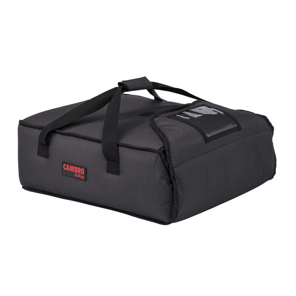 Cambro Black Insulated Standard Pizza Delivery GoBag, 16 1/2 x 18 x 6 1/2 inch -- 4 per case