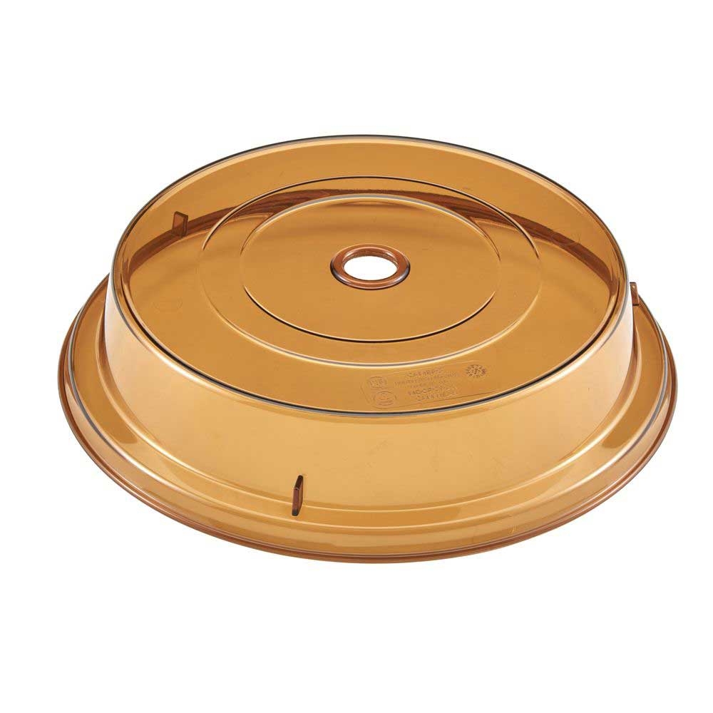 Cambro Camwear Low Profile Amber Plate Camcover, 9 1/8 inch Inside Diameter -- 12 per case