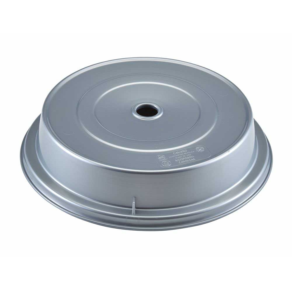 Cambro Camwear Low Profile Silver Metallic Plate Camcover, 9 1/8 inch Inside Diameter -- 12 per case