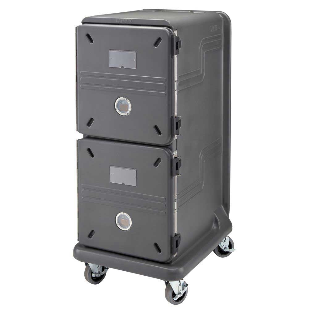 Cambro The Pro Cart Ultra Non Electric Insulated Charcoal Gray 2 Passive Compartment Food Pan Carrier, 30 x 38 x 68 inch