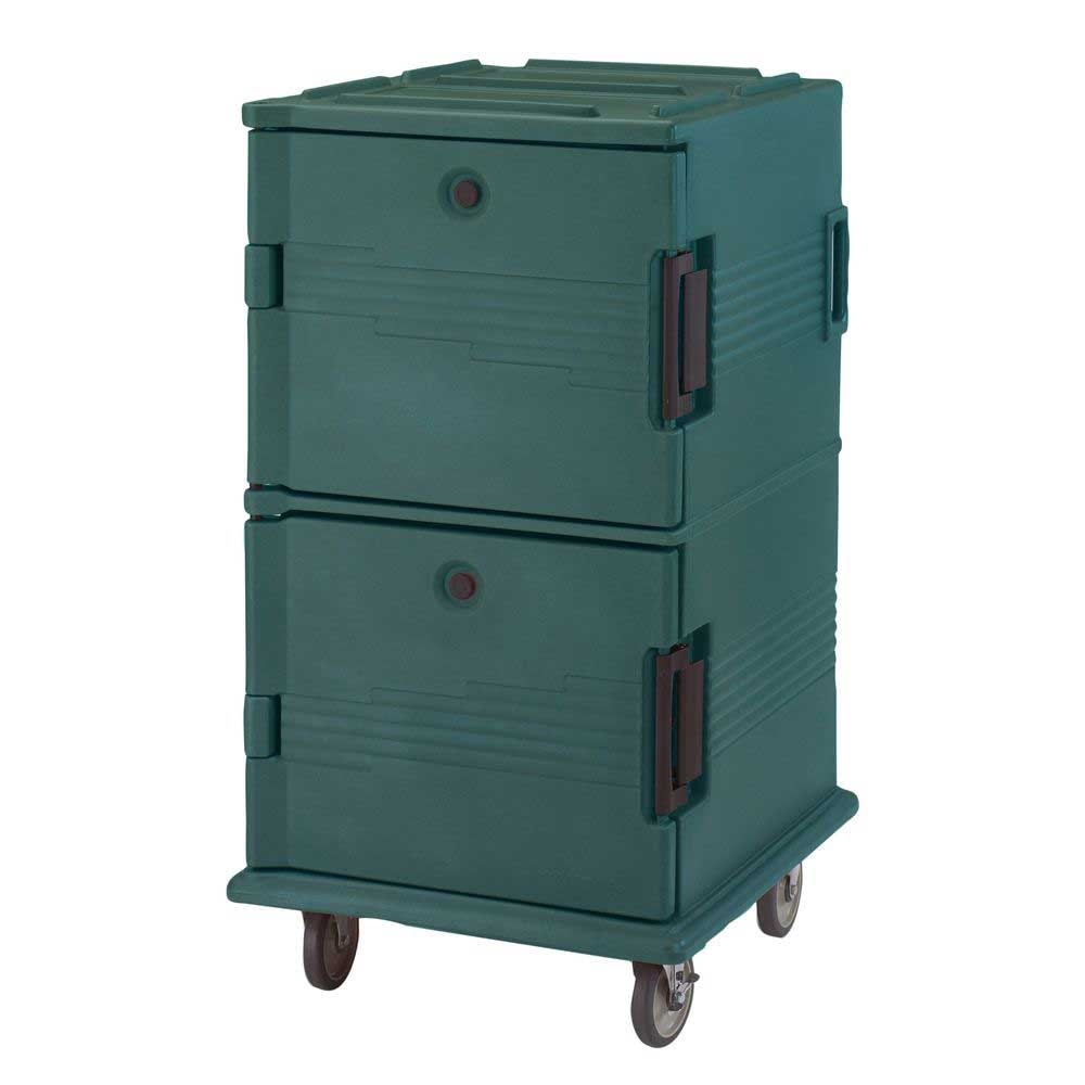Cambro Non Electric Insulated Tamper Resistant Granite Green Ultra Food Pan Camcart with Security Package, 28 1/8 x 33 3/8 x 54 1/4 inch