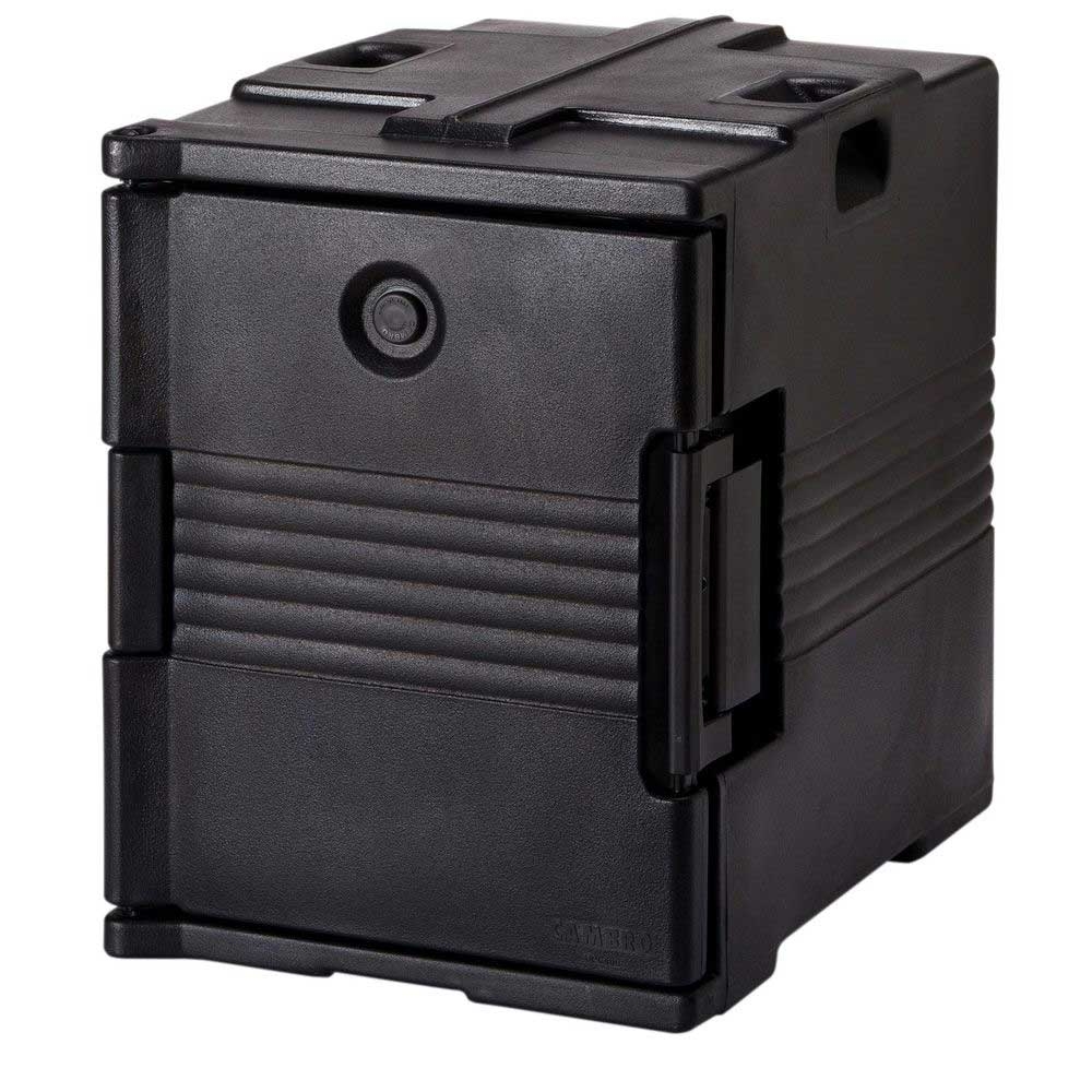 Cambro Insulated Front Loading Black Ultra Food Pan Camcarrier with Security Package, 18 x 25 x 24 7/8 inch