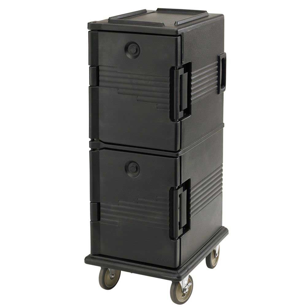 Cambro Non Electric Insulated Tamper Resistant Black Ultra Food Pan Camcart with Security Package, 20 1/2 x 27 1/8 x 54 inch