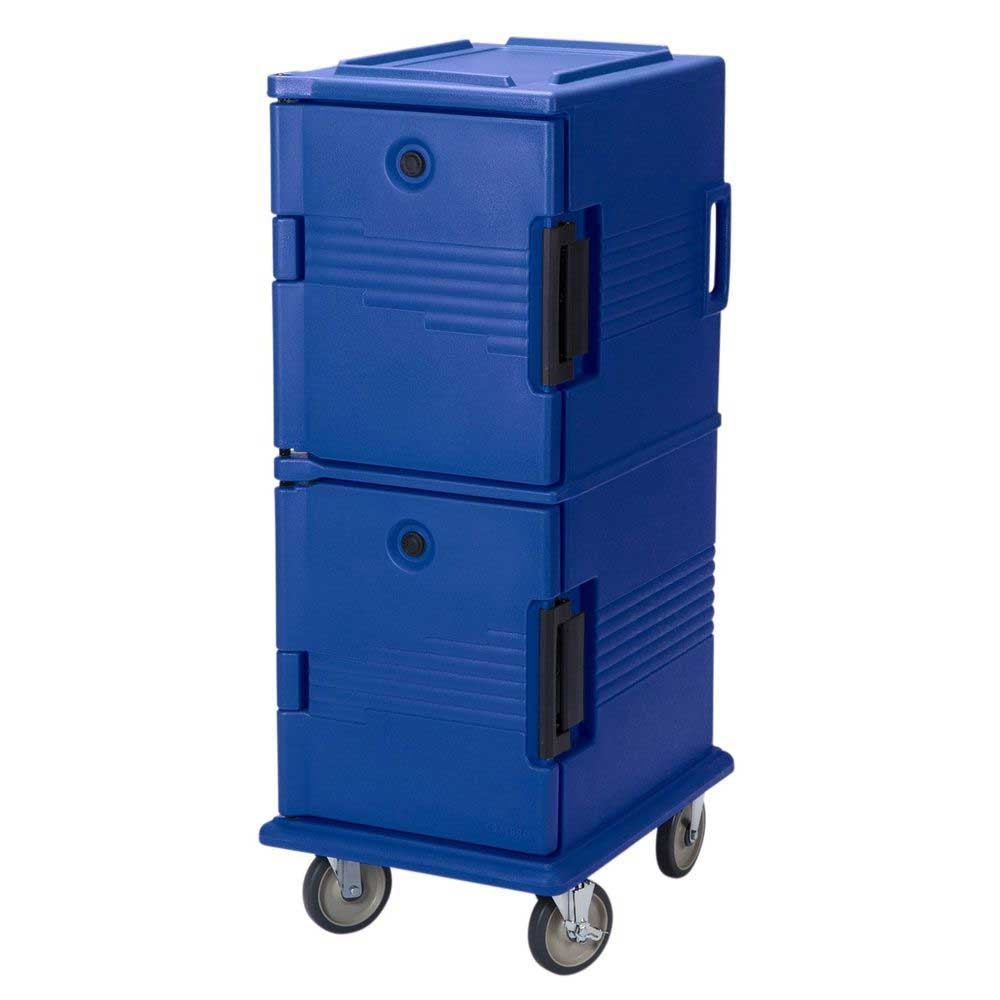 Cambro Non Electric Insulated Tamper Resistant Navy Blue Ultra Food Pan Camcart with Security Package, 20 1/2 x 27 1/8 x 54 inch