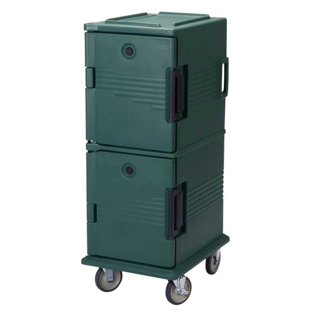 Cambro Non Electric Insulated Tamper Resistant Granite Green Ultra Food Pan Camcart with Security Package, 20 1/2 x 27 1/8 x 54 inch