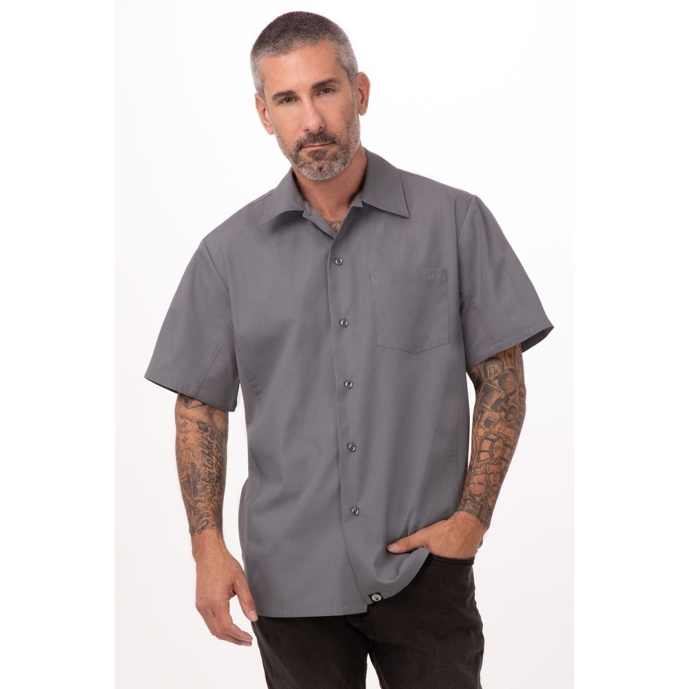 Chef Works Grey 5XL Classic Fit Universal Shirt for Men