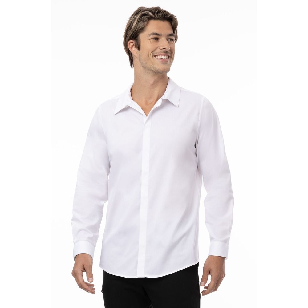 Chef Works White 4XL Classic Fit Premium Formal Dress Shirt for Men