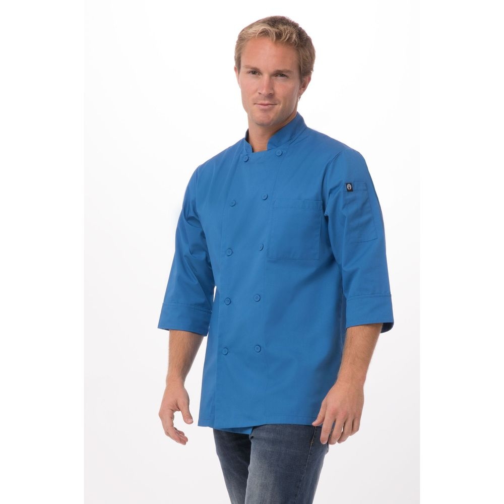 Chef Works Blue 3XL Classic Fit Morocco Chef Coat for Unisex