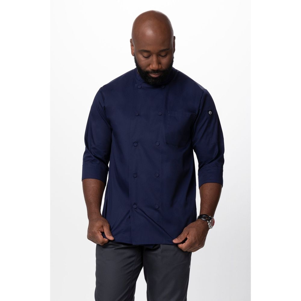 Chef Works Navy 3XL Classic Fit Morocco Chef Coat for Unisex