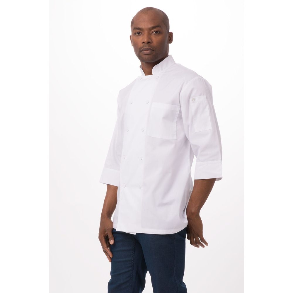 Chef Works White 2XL Classic Fit Morocco Chef Coat for Unisex