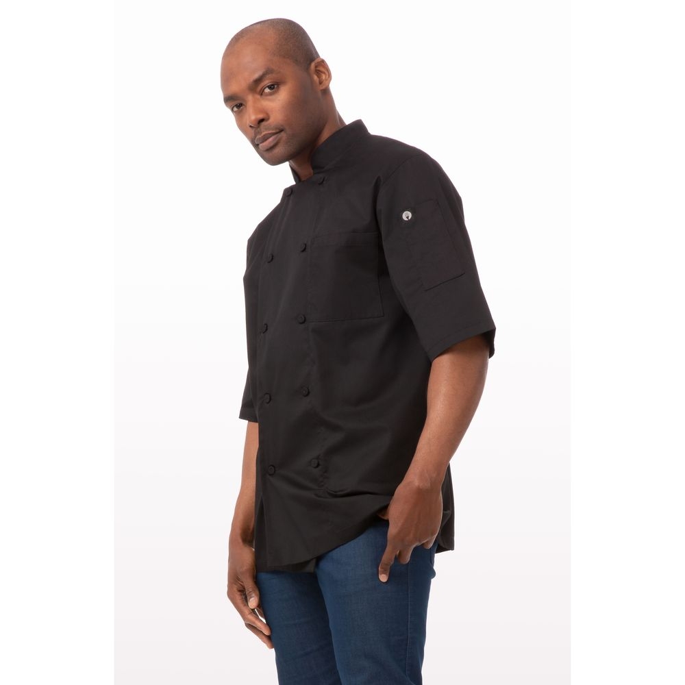 Chef Works Black 2XL Classic Fit Montreal Cool Vent Chef Coat