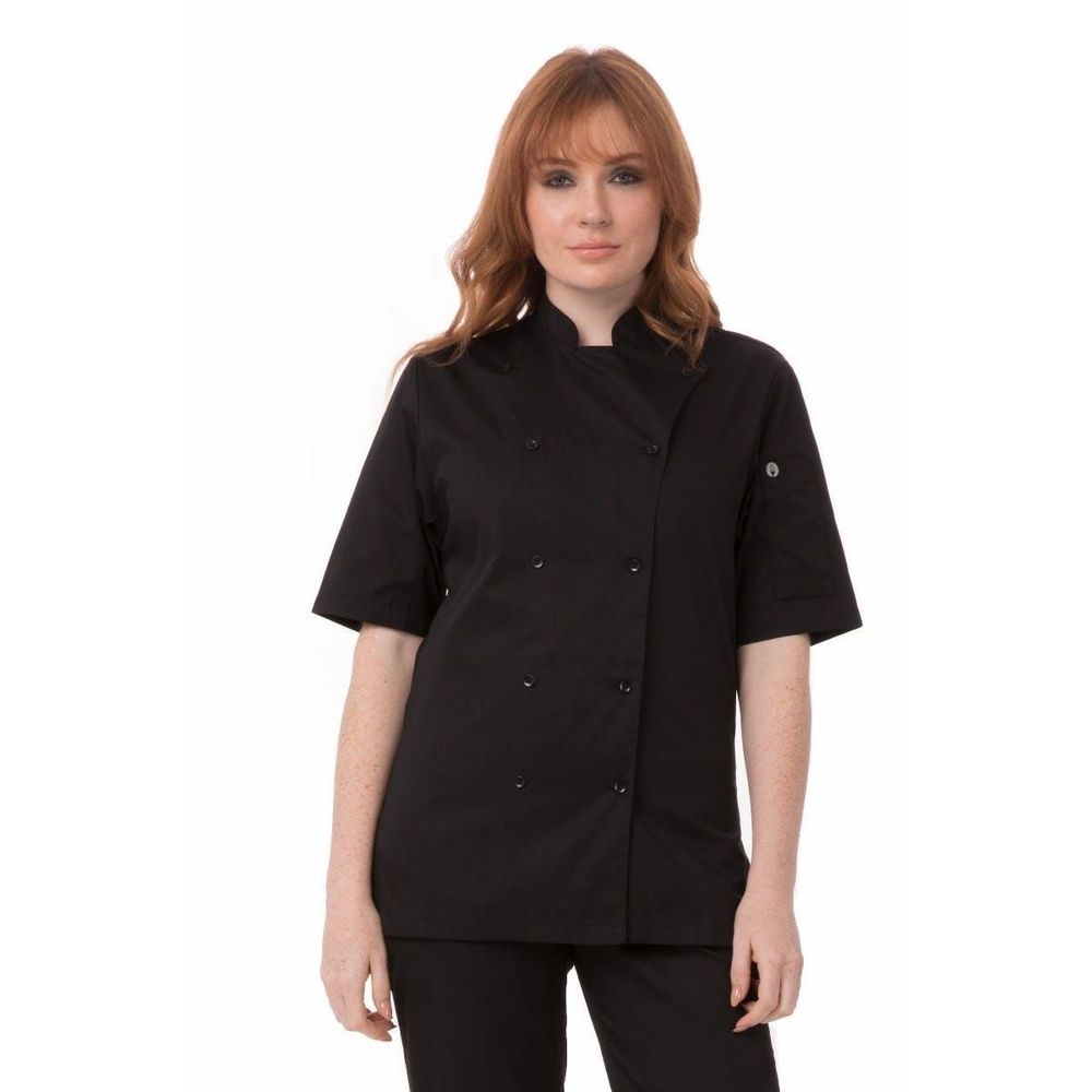 Chef Works Black 3XL Classic Fit Avignon Bistro Shirt for Women