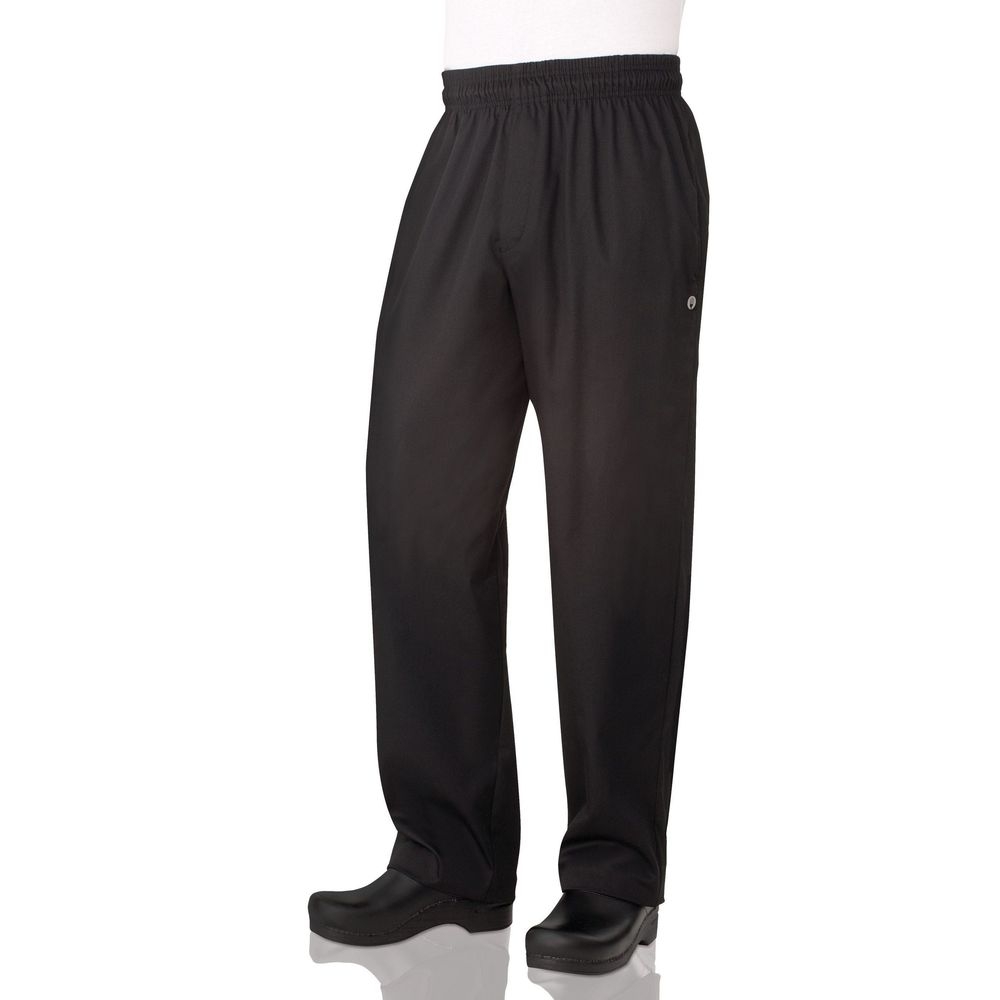 Chef Works Black 2XL Classic Fit Essential Baggy Zip-Fly Chef Pant for Unisex