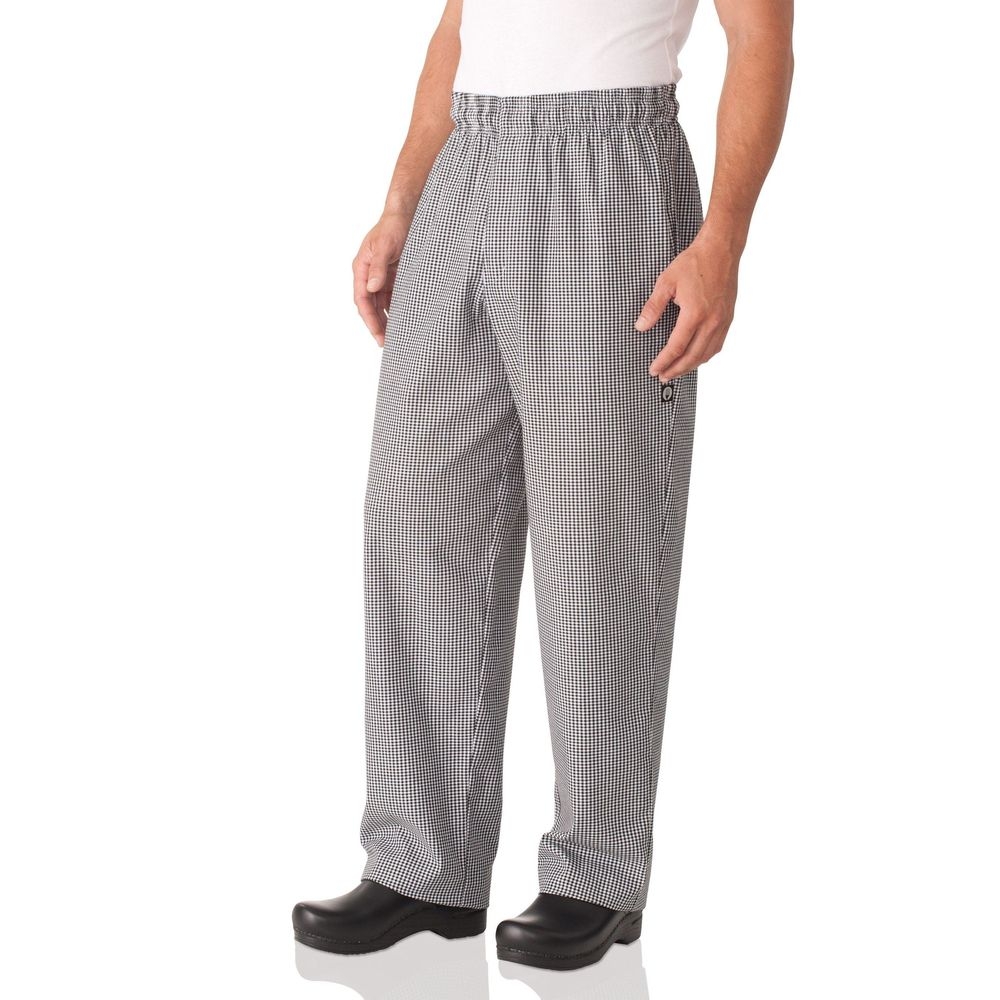 Chef Works Small Check 2XL Classic Fit Essential Baggy Zip-Fly Chef Pant for Unisex
