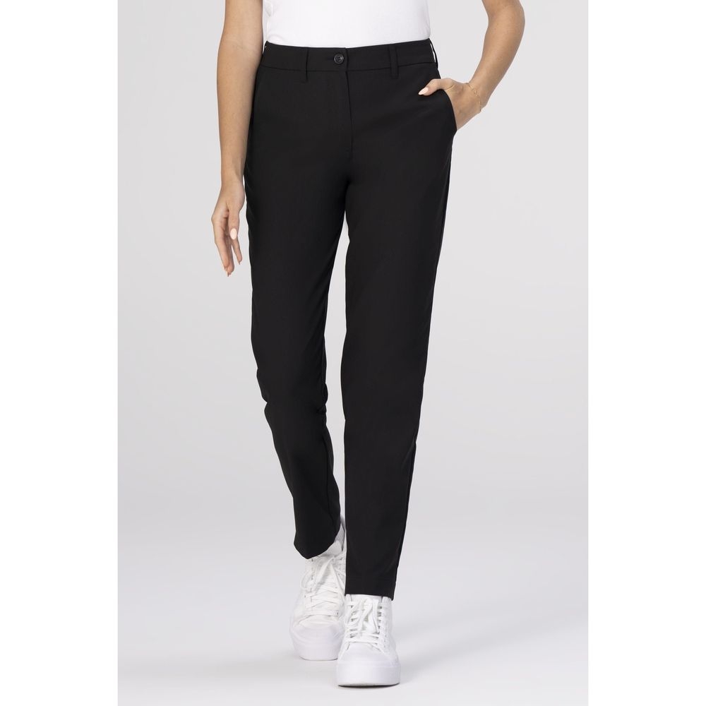 Chef Works Black Chino Poly Stretch Pant for Women, 22 inch