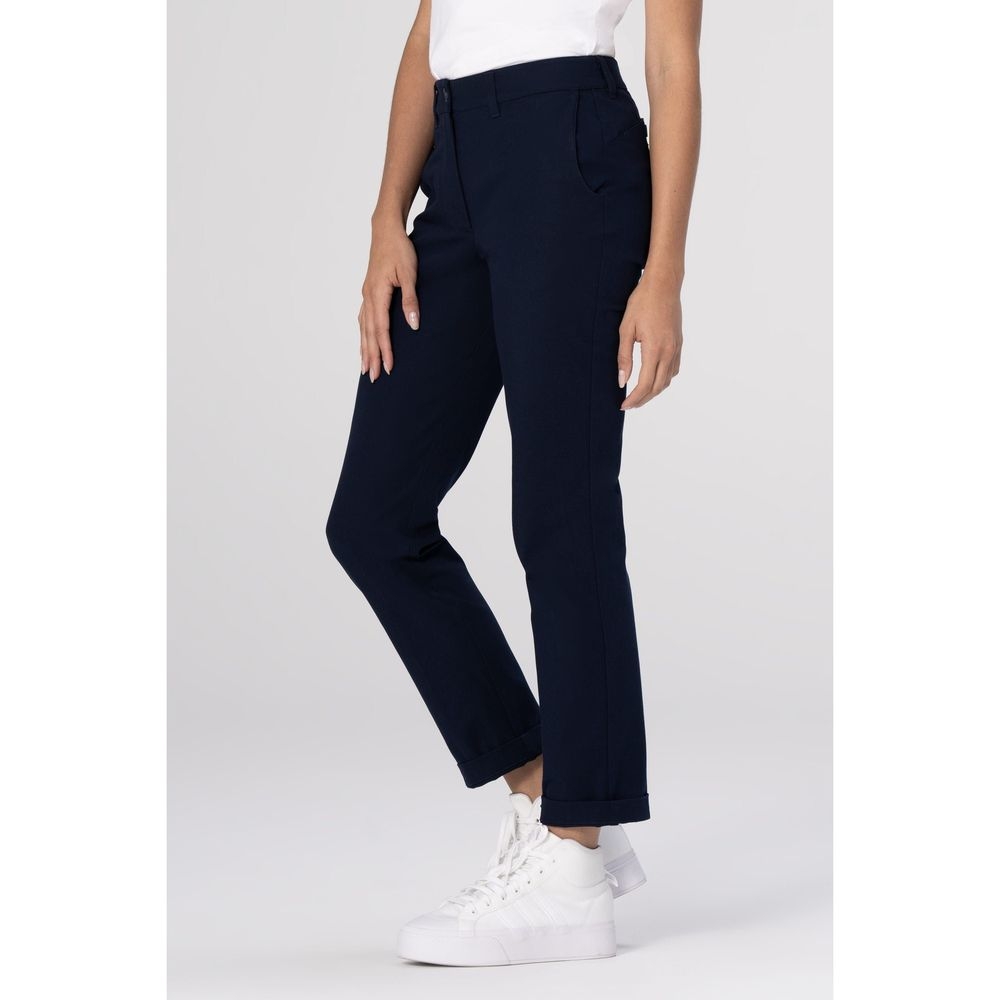 Chef Works Navy Chino Poly Stretch Pant for Women, 18 inch