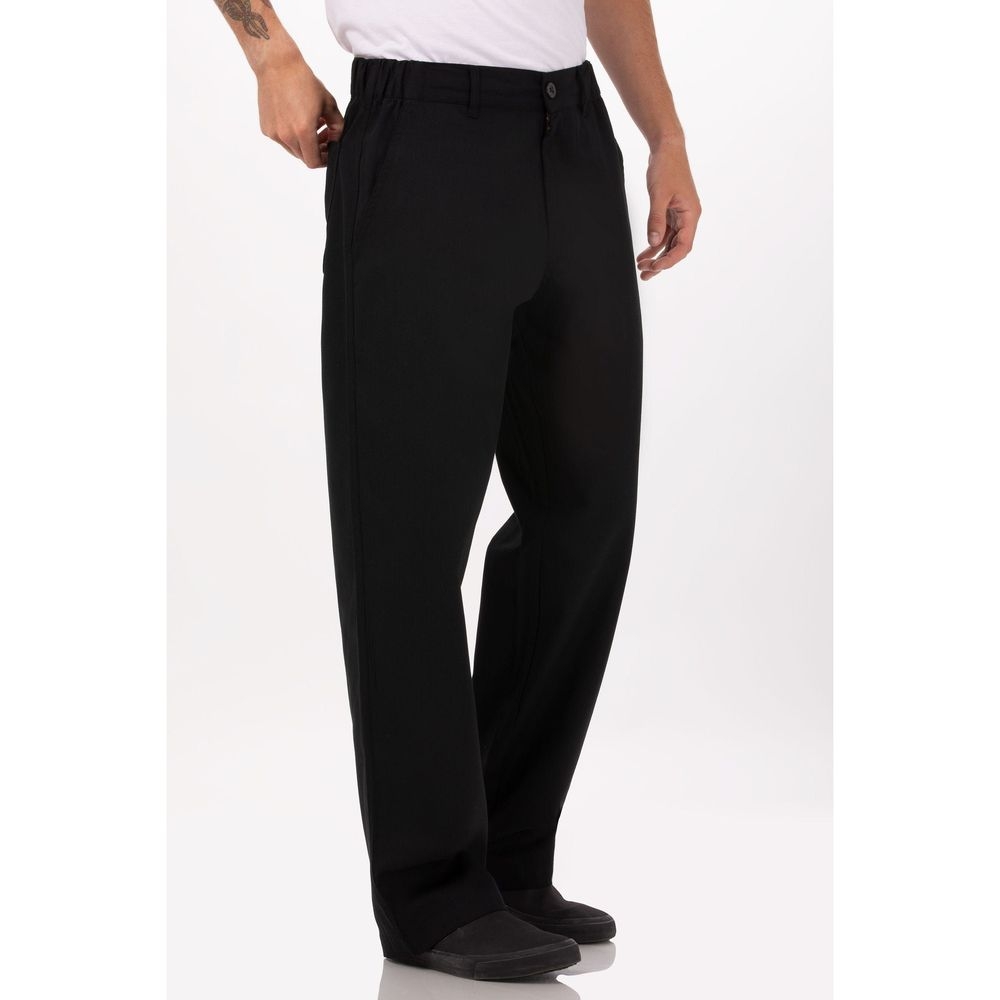 Chef Works Black Extra Large Generous Fit Professional Series Chef Pant for Men