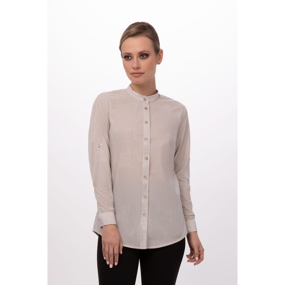 Chef Works Natural Small Classic Fit Verismo Shirt for Women