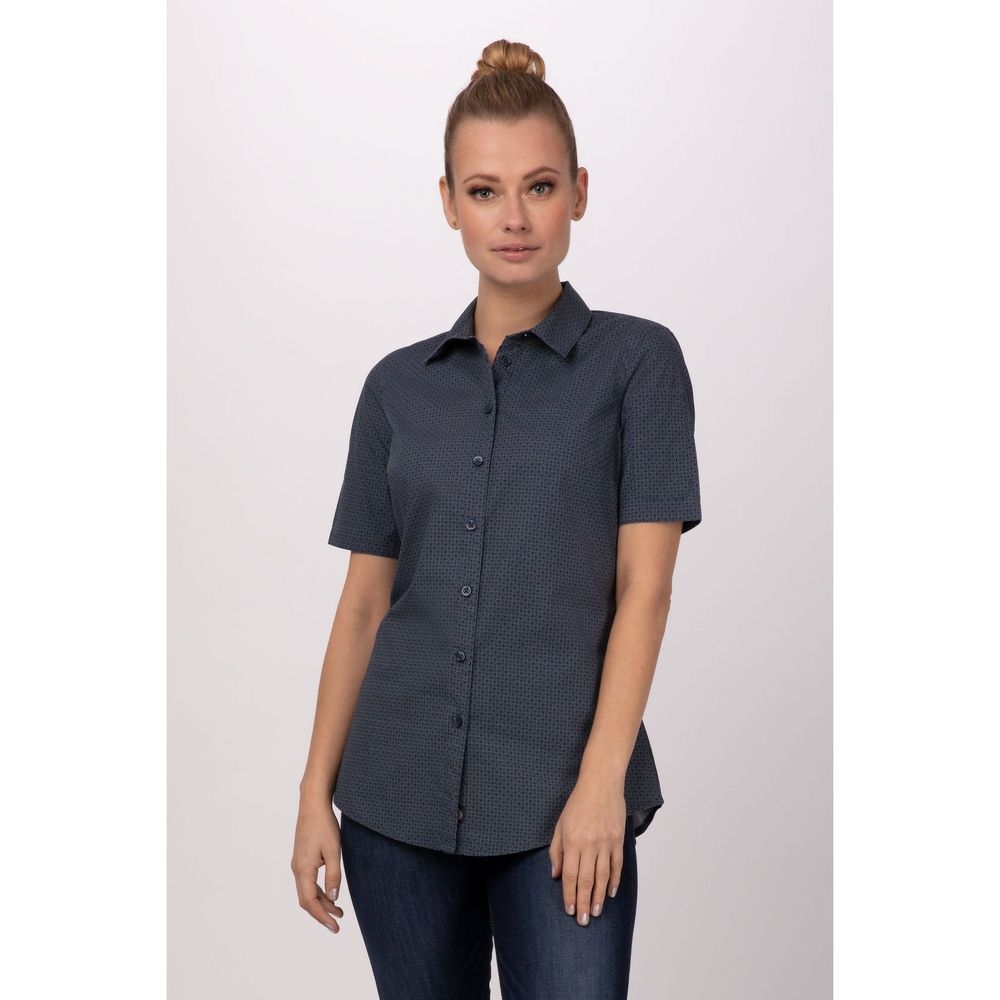 Chef Works Navy Extra Large Modern Fit Malibu Shirt for Women