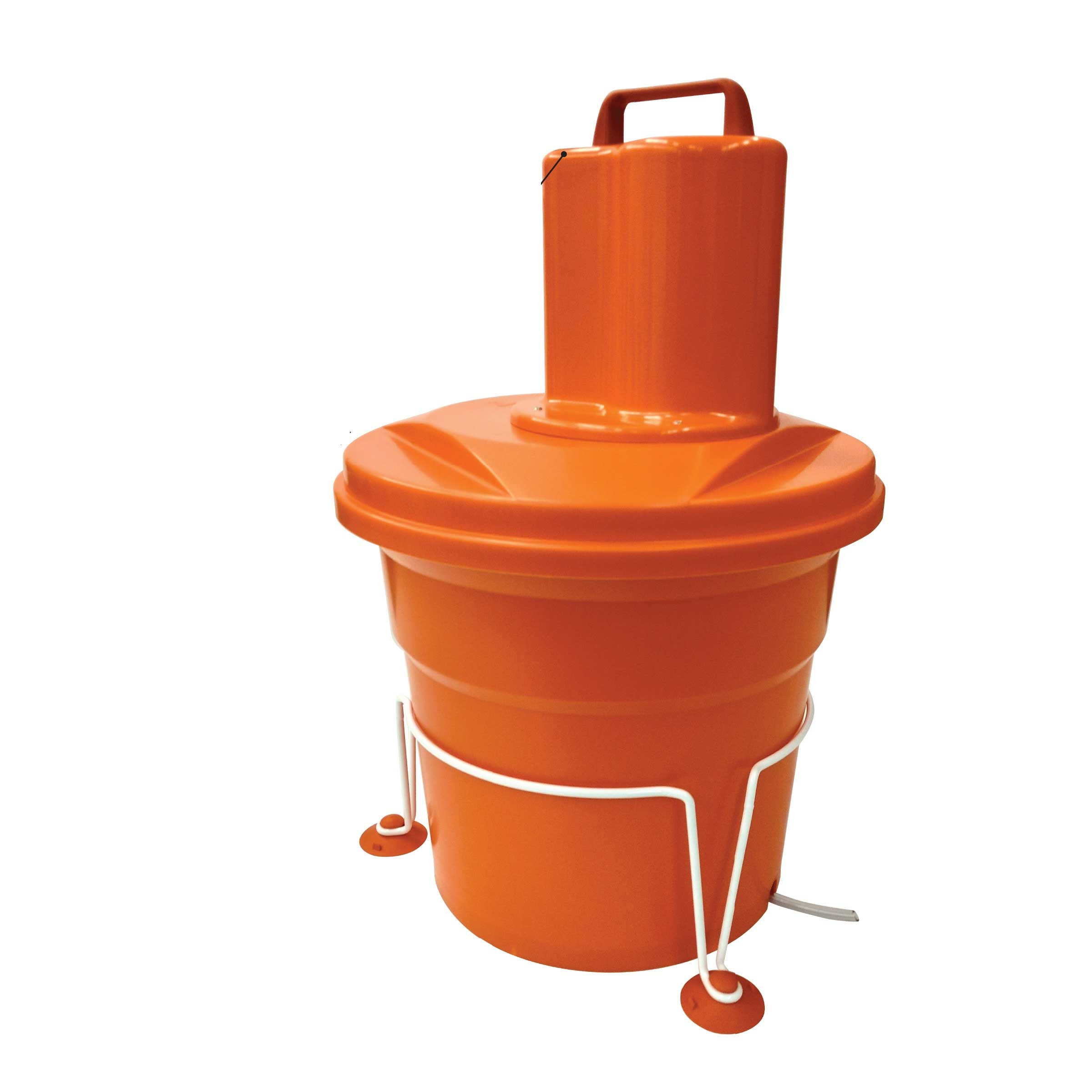 Dynamic 230 Volt Electric Salad Spinner with Timer and Stabilizing Base, 5 Gallon Capacity