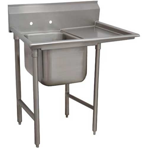 Super Saver 900 Series Stainless Steel Regaline Sink with 1 Compartment, Right Drain Board.Overall Length 54 inch.