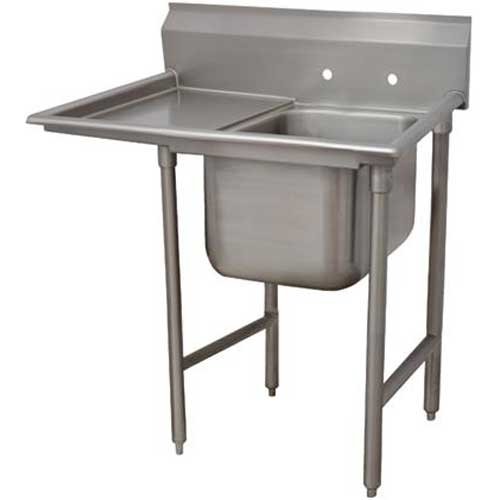 Standard 930 Series Stainless Steel Regaline Sink with 1 Compartment, Left Drain Board.Overall Length 54 inch.