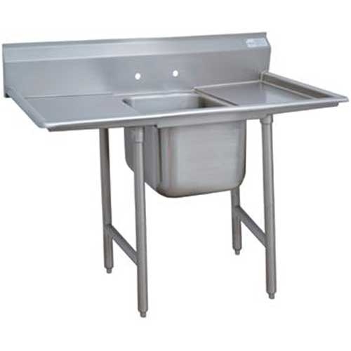 Standard 930 Series Stainless Steel Regaline Sink with 1 Compartment, 2 Drain Board.Overall Length 74 inch.