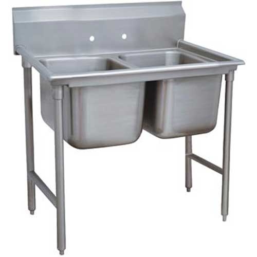 Standard 930 Series Stainless Steel Regaline Sink, with 2 Compartment, No Drain Board.Overall Length 52 inch.