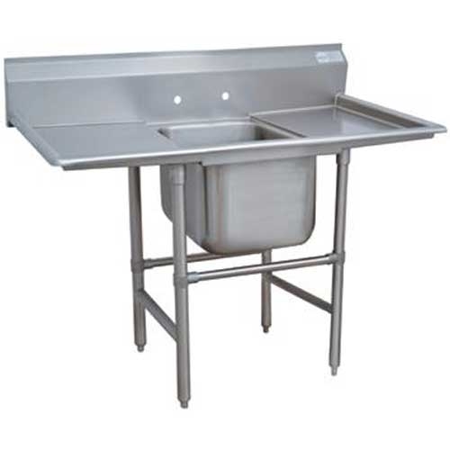 Spec-line 940 Series Stainless Steel Regaline Sink with 1 Compartment, 2 Drain Board.Overall Length 90 inch.