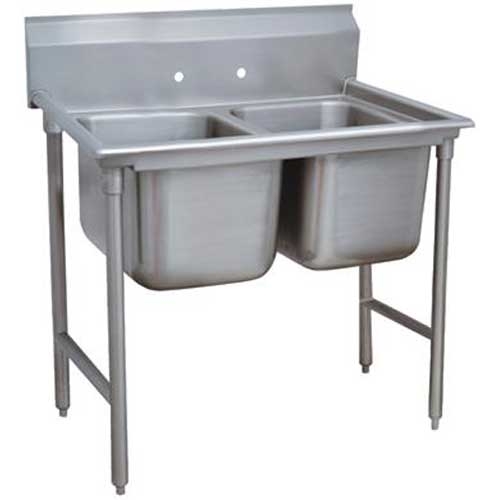 Spec-line 940 Series Stainless Steel Regaline Sink, with 2 Compartment, No Drain Board.Overall Length 52 inch.