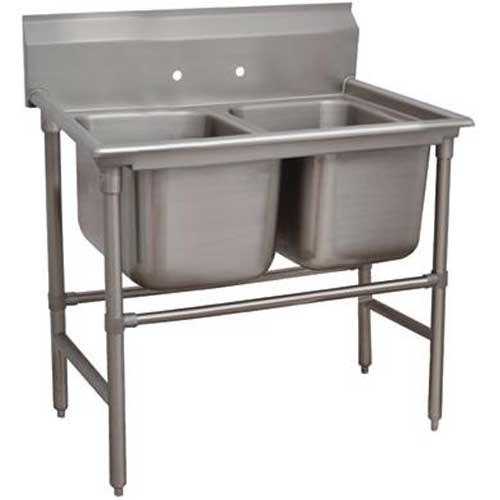 Spec-line 940 Series Stainless Steel Regaline Sink with 4 Compartment, 2 Drain Board.Overall Length 126 inch.