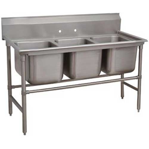 Spec-line 940 Series Stainless Steel Regaline Sink with 4 Compartment, No Drain Board.Overall Length 97 inch.