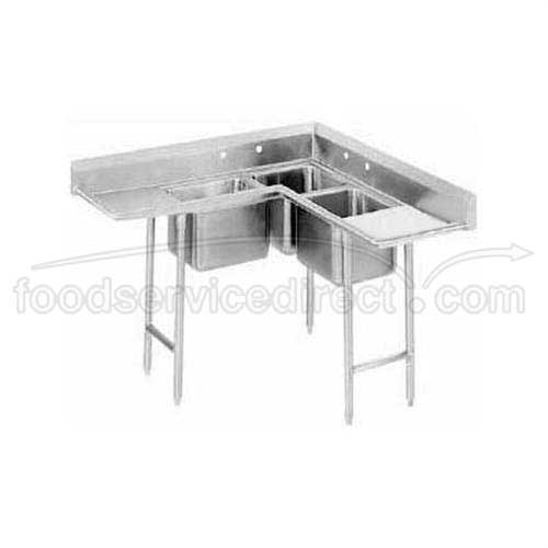 Stainless Steel Regaline Korner Sink with 3 Compartment.Size 42x42 inch.