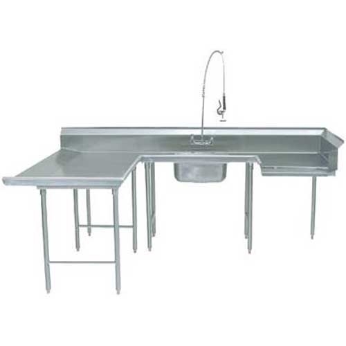 Stainless Steel U-Shape Soil Dishtable Right 132 inch.