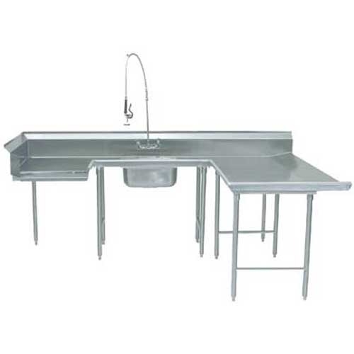 Stainless Steel U-Shape Soil Dishtable Right 144 inch.