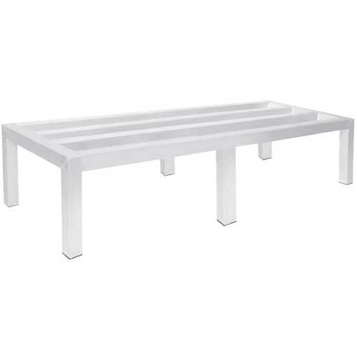 Stainless Steel Flat Top Enclosed Base Work Table - Open Base, 24X144 inch.