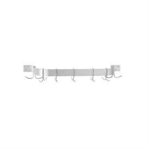 Wall Mounted Single Bar Aluminum Pot Rack. Size: 48 inch.