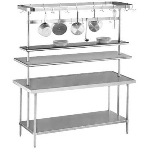 Shelving - Adjustable Rear Mount, 18 x 120 inch.